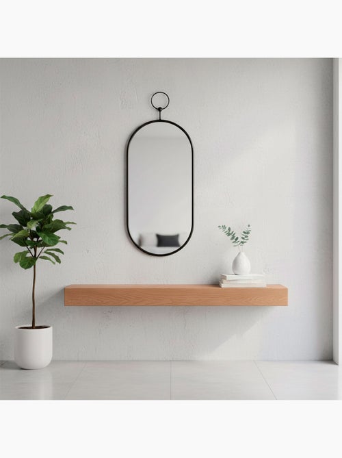 Max home espejo pared ovalado 25x50 cm con marco y enganche metal - Kiabi