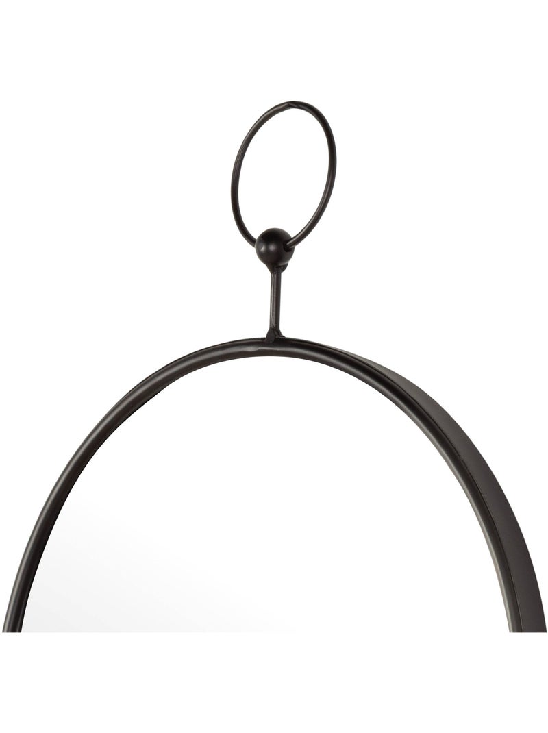 Max home espejo pared redondo d35 con marco y enganche metal Negro - Kiabi