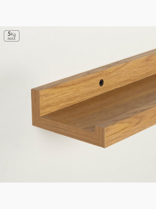 Max home estante pared madera con borde 120x10x4 cm - Kiabi