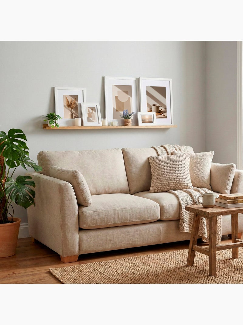 Max home estante pared madera con borde 120x10x4 cm Madera natural - Kiabi