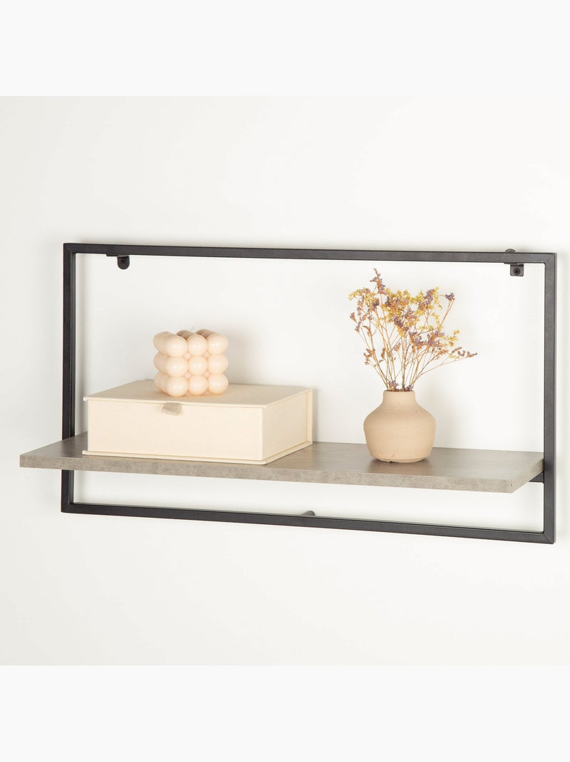 Max home estantería pared efecto cemento 1 estante 65x20x35 cm Madera natural - Kiabi
