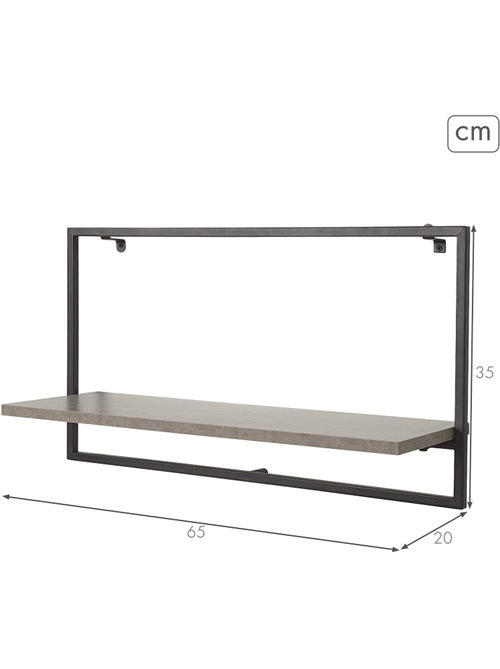 Max home estantería pared efecto cemento 1 estante 65x20x35 cm - Kiabi