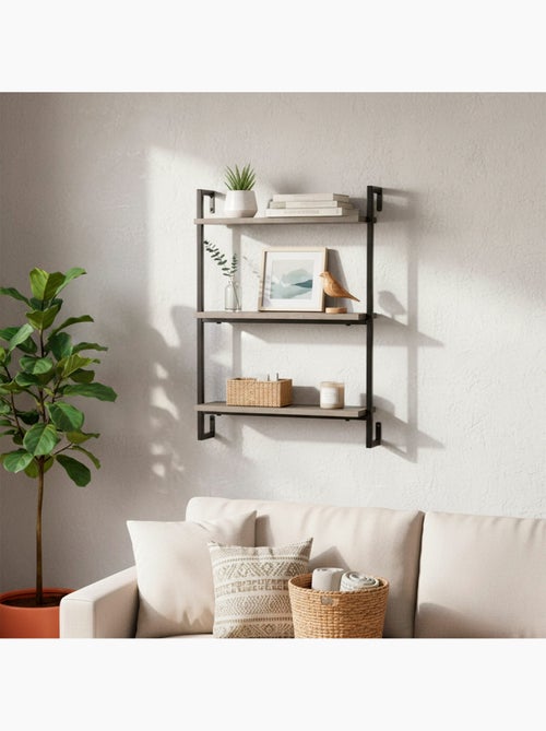 Max home estantería pared efecto cemento 3 estantes 40x12x55 cm - Kiabi