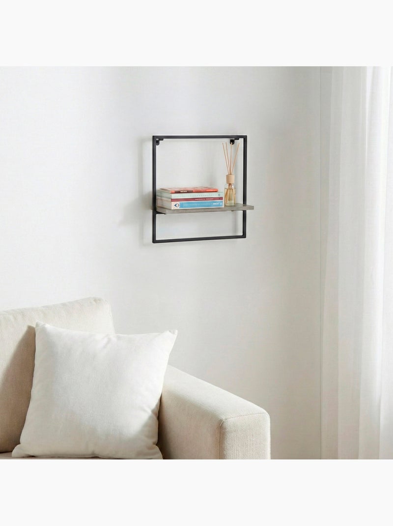Max home estantería pared efecto cemento 35x12x35 cm Madera natural - Kiabi