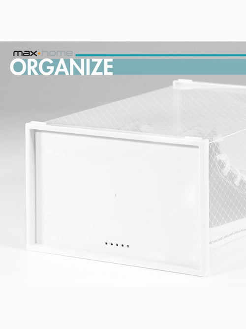 Max home pack 12 cajas zapatos transparentes, apilables y antivuelco t.44 - Kiabi Max home pack 12 cajas zapatos transparentes, apilables y antivuelco t.44 - Kiabi