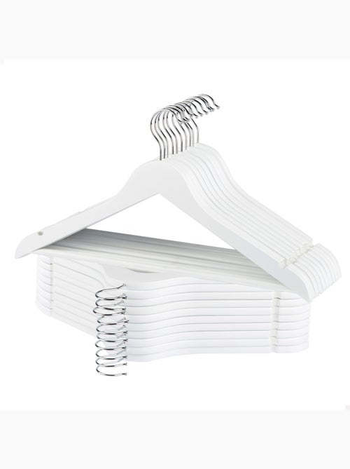 Max home pack 20 perchas de madera color blanco - Kiabi Max home pack 20 perchas de madera color blanco - Kiabi