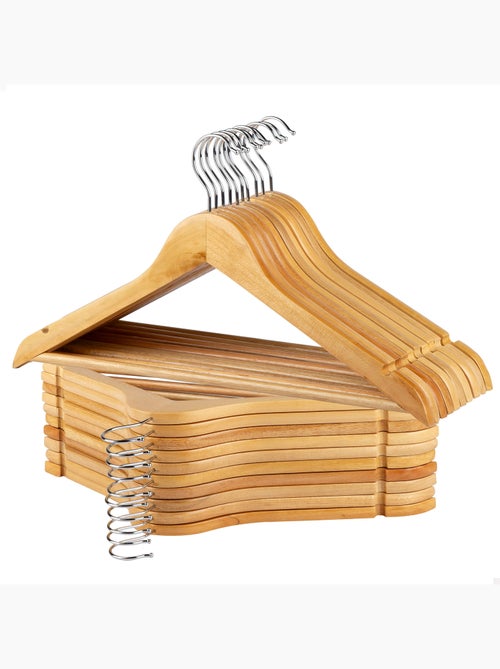 Max home pack 20 perchas de madera color natural - Kiabi Max home pack 20 perchas de madera color natural - Kiabi
