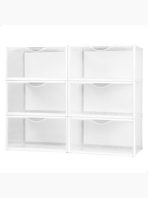 Max home pack 6 cajas zapatos transparentes, apilables y antivuelco ap. Lateral t.46 - Kiabi Max home pack 6 cajas zapatos transparentes, apilables y antivuelco ap. Lateral t.46 - Kiabi