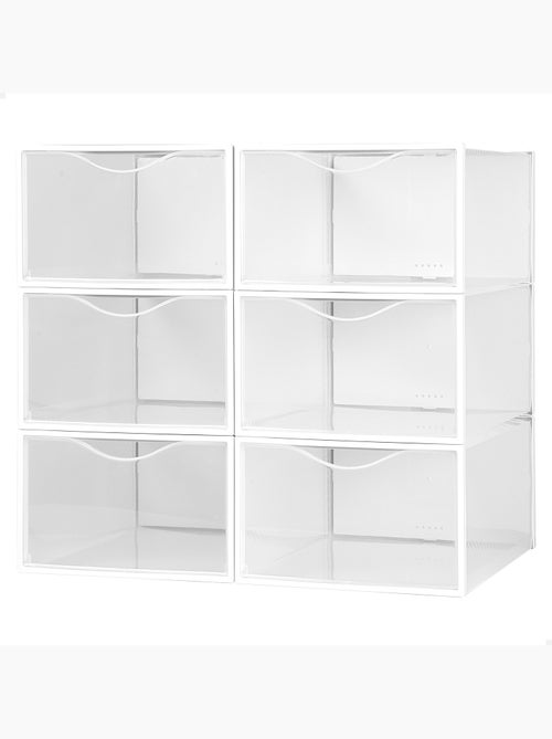 Max home pack 6 cajas zapatos transparentes, apilables y antivuelco t.44 - Kiabi Max home pack 6 cajas zapatos transparentes, apilables y antivuelco t.44 - Kiabi