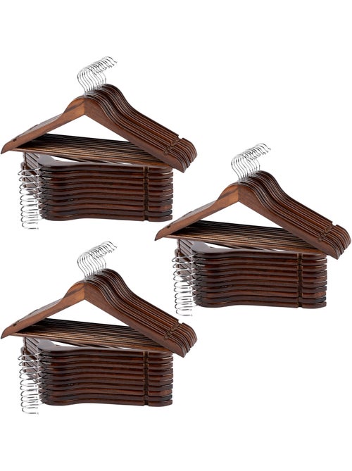 Max home pack 60 perchas de madera color marrón - Kiabi