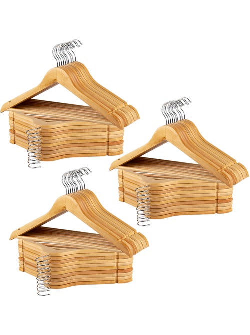 Max home pack 60 perchas de madera color natural - Kiabi Max home pack 60 perchas de madera color natural - Kiabi