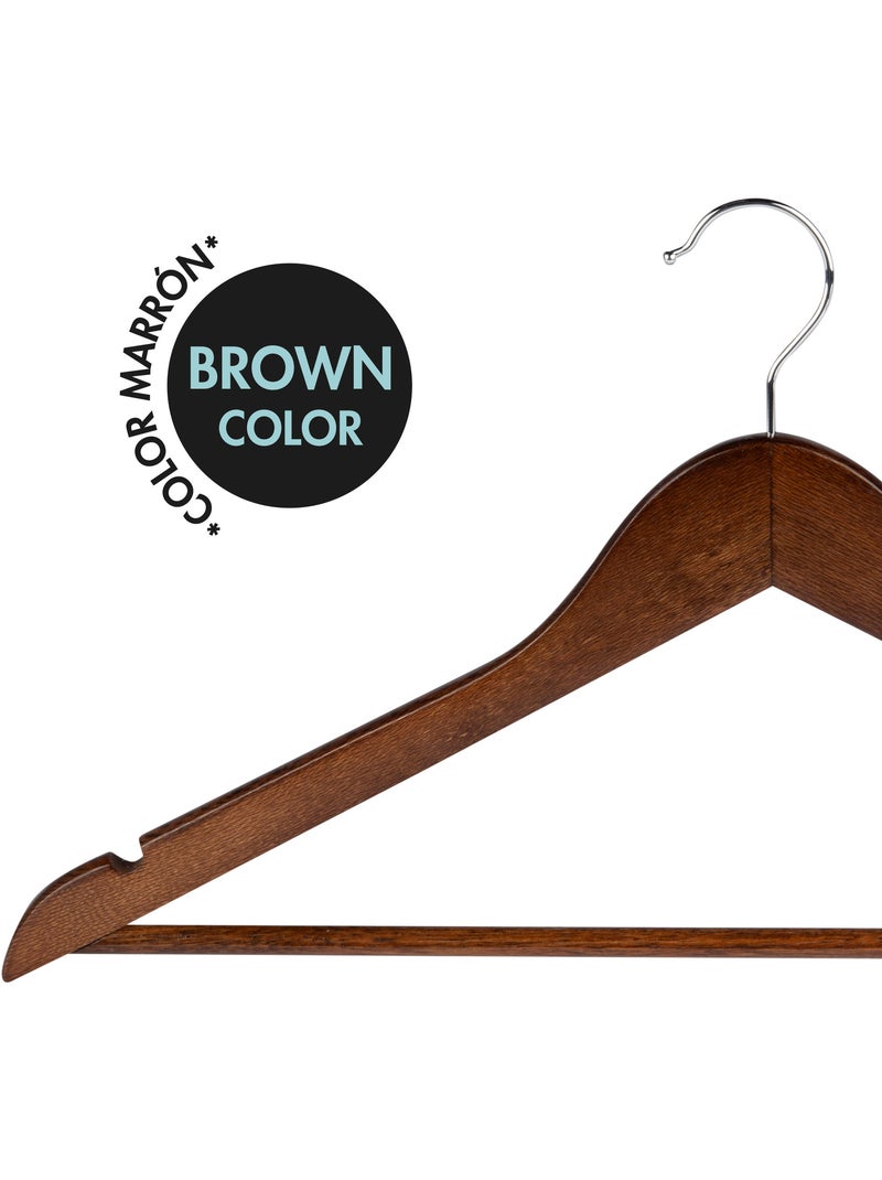 Max home pack 80 perchas de madera color marrón Madera natural - Kiabi