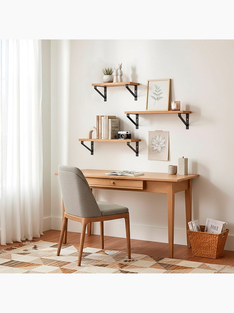 Max home set 3 estantes pared madera varias medidas Madera natural - Kiabi