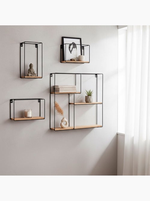 Max home set 4 estanterías pared madera varias medidas - Kiabi