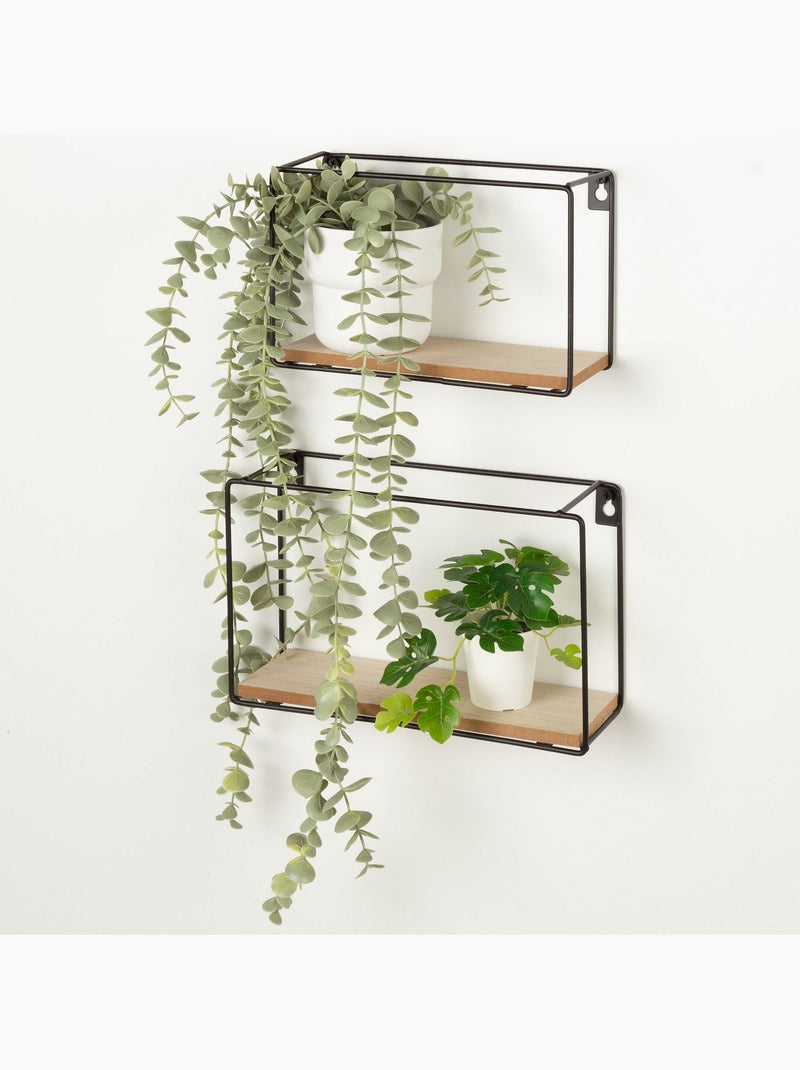 Max home set 4 estanterías pared madera varias medidas Madera natural - Kiabi