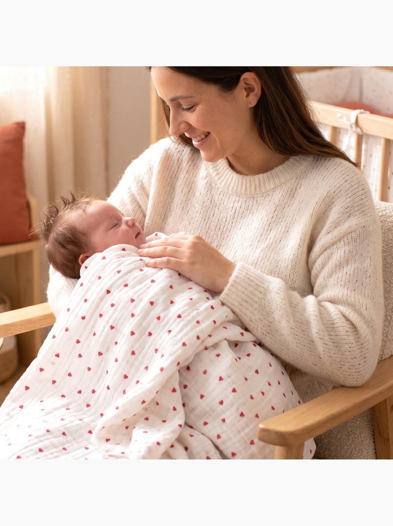 Maxi muselina para bebé de algodón | SEVIRA KIDS Rojo - Kiabi