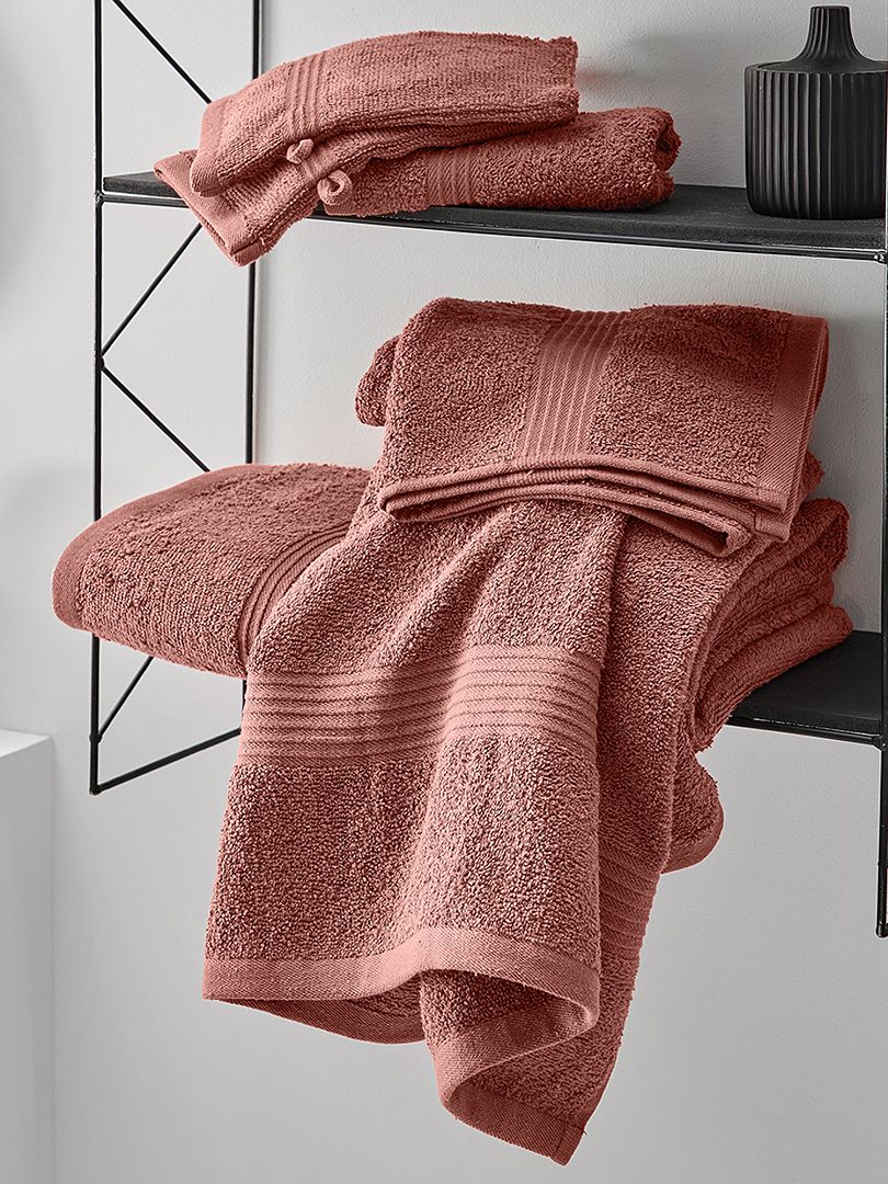 Maxi toalla de baño 90 x 150 cm terracota - Kiabi