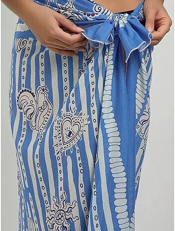 Maxi vestido de playa estampado