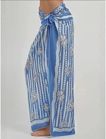 Maxi vestido de playa estampado