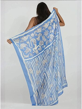 Maxi vestido de playa estampado