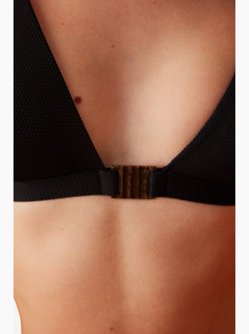 Maya top de bikini con escote de pico profundo y detalle de accesorio penti - Kiabi Maya top de bikini con escote de pico profundo y detalle de accesorio penti - Kiabi