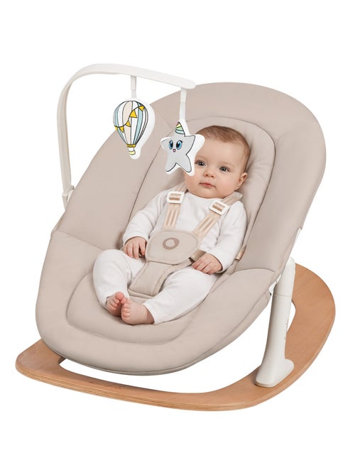 Mecedora para bebé LIONELO Celia - Ultraligera - Hasta 9 kg - Movimiento de balanceo natural - Kiabi