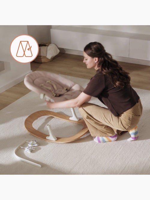 Mecedora para bebé LIONELO Celia - Ultraligera - Hasta 9 kg - Movimiento de balanceo natural - Kiabi