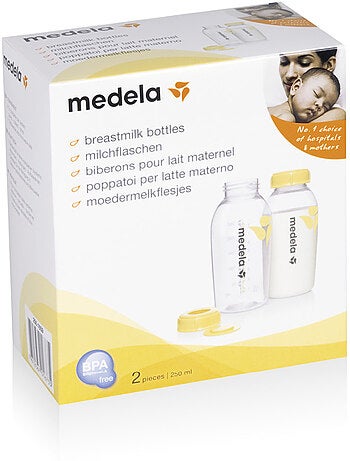MEDELA - Biberones de recogida 250 ml x2 - Conservación de leche materna