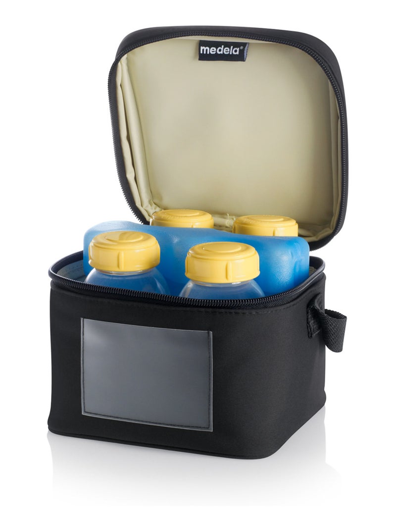 MEDELA - Bolsa Térmica Cooler Bag - Compartimento y bloque refrigerante + 4 biberones - Bolsa Transparente - Kiabi