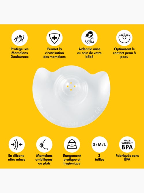 MEDELA - Formas Breast Contact™ Talla L - Confort de lactancia, silicona suave ultrafina, sin BPA. - Kiabi