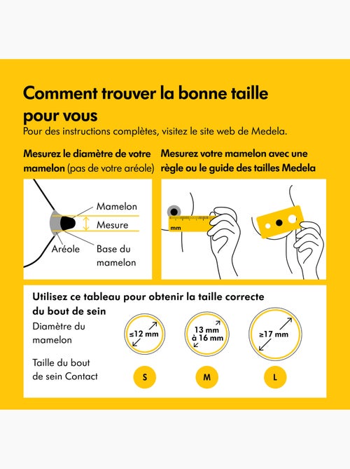 MEDELA - Formas Breast Contact™ Talla L - Confort de lactancia, silicona suave ultrafina, sin BPA. - Kiabi