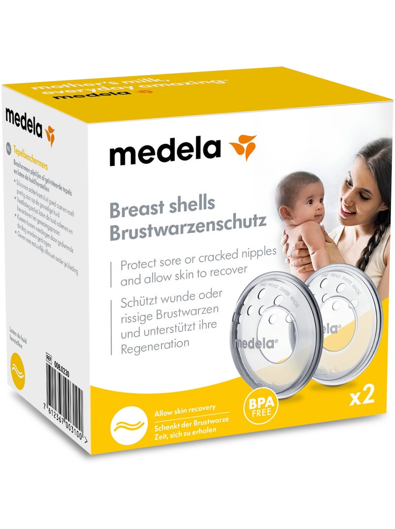 MEDELA - Protectores de pezones - Pack de 2 - Lactancia sin dolor Transparente - Kiabi
