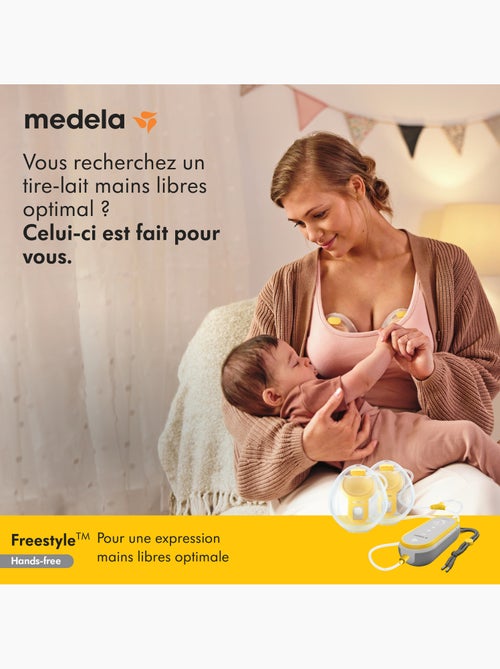 MEDELA - Sacaleches eléctrico doble Freestyle Hands Free 21 mm / 24 mm - Discreto y portátil - Kiabi