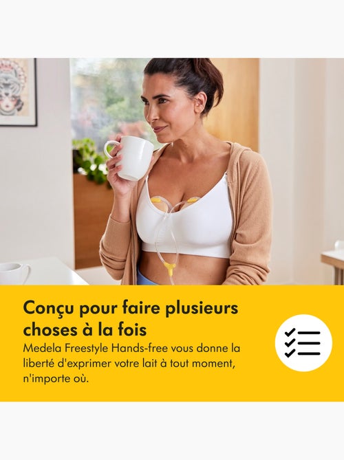 MEDELA - Sacaleches eléctrico doble Freestyle Hands Free 21 mm / 24 mm - Discreto y portátil - Kiabi