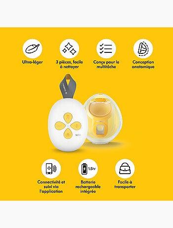 MEDELA - Sacaleches eléctrico simple Solo Hands-Free 24 mm - Compacto e intuitivo