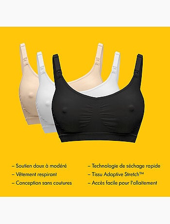 Medela - sujetador de lactancia keep cool - negro - talla xxl - cómodo y transpirable