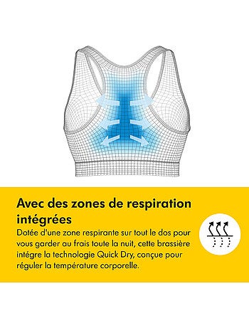 Top de lactancia keep cool - sin costuras - negro - talla xxl - comodidad para la noche - sujeción