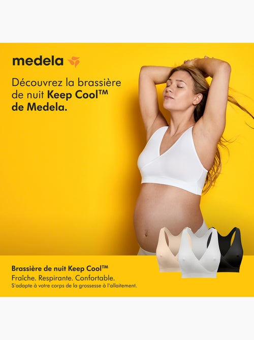 MEDELA - Sujetador de lactancia KEEP COOL blanco - talla M - Sujetador de noche sin costuras - Kiabi