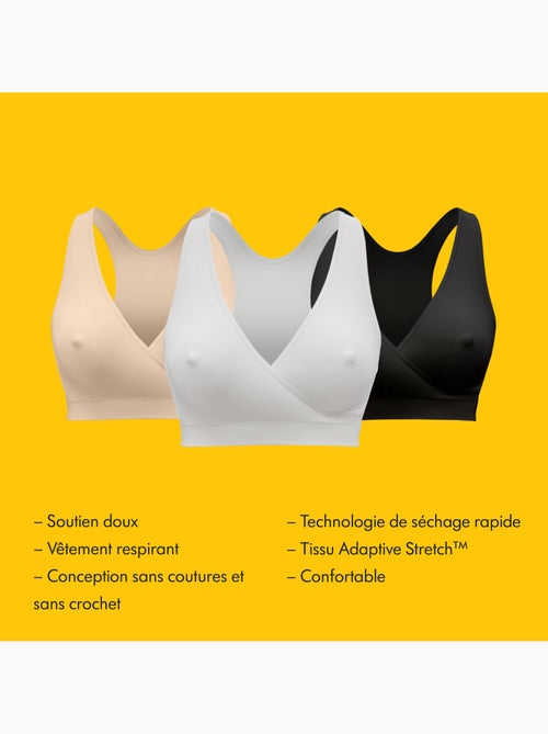 MEDELA - Sujetador de lactancia KEEP COOL blanco - talla S - Sujetador de noche sin costuras - Kiabi