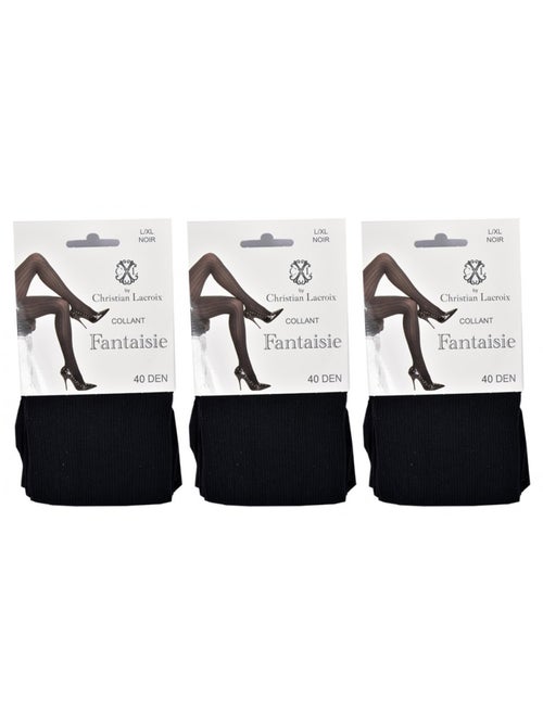 Medias 40D CXL BY CHRISTIAN LACROIX - Pack de 3 - Kiabi Medias 40D CXL BY CHRISTIAN LACROIX - Pack de 3 - Kiabi