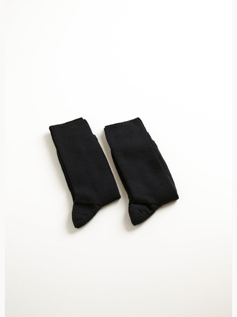 Medias cálidas hasta la rodilla sin compresión - paquete de 2 pares - afibel Negro - Kiabi