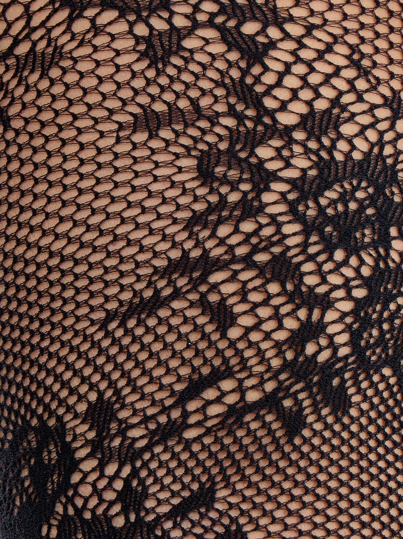 Medias con flores efecto encaje Negro - Kiabi