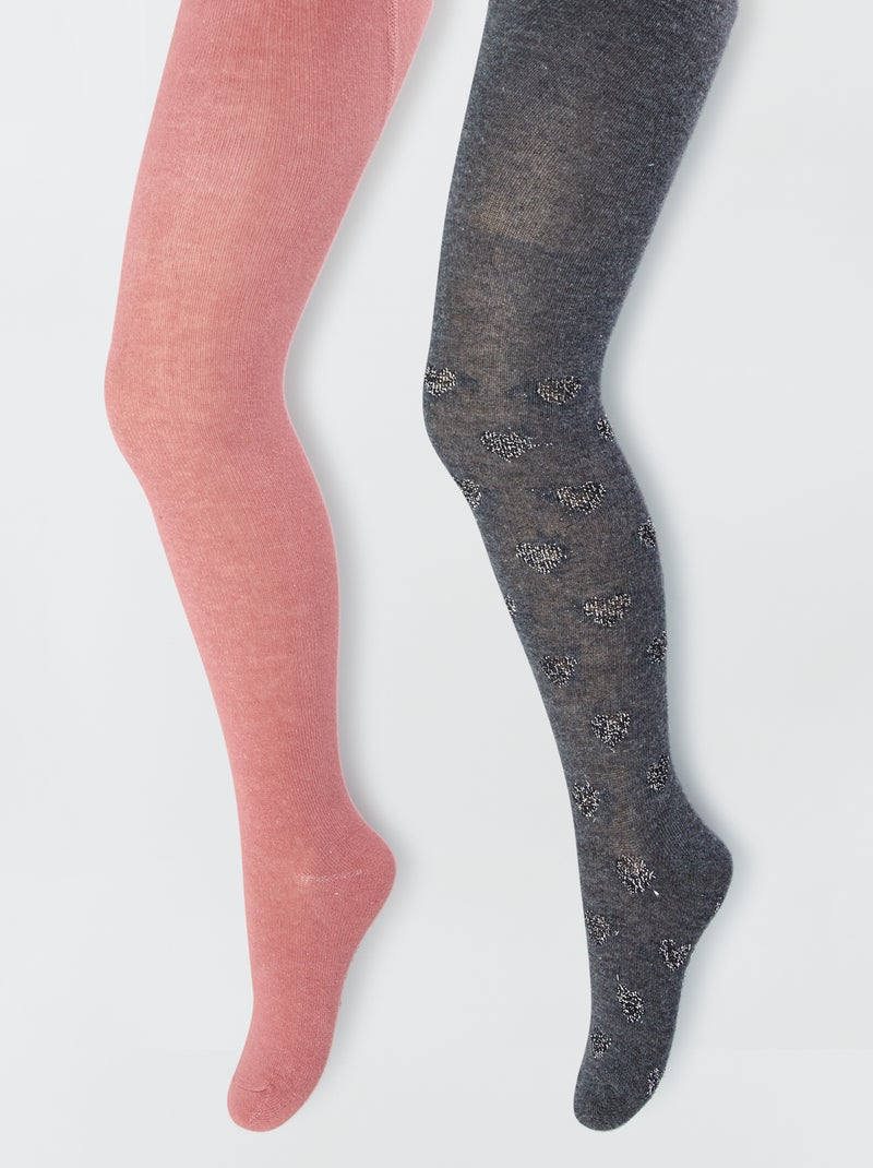 Medias con motivos de fantasía - Pack de 2 GRIS - Kiabi