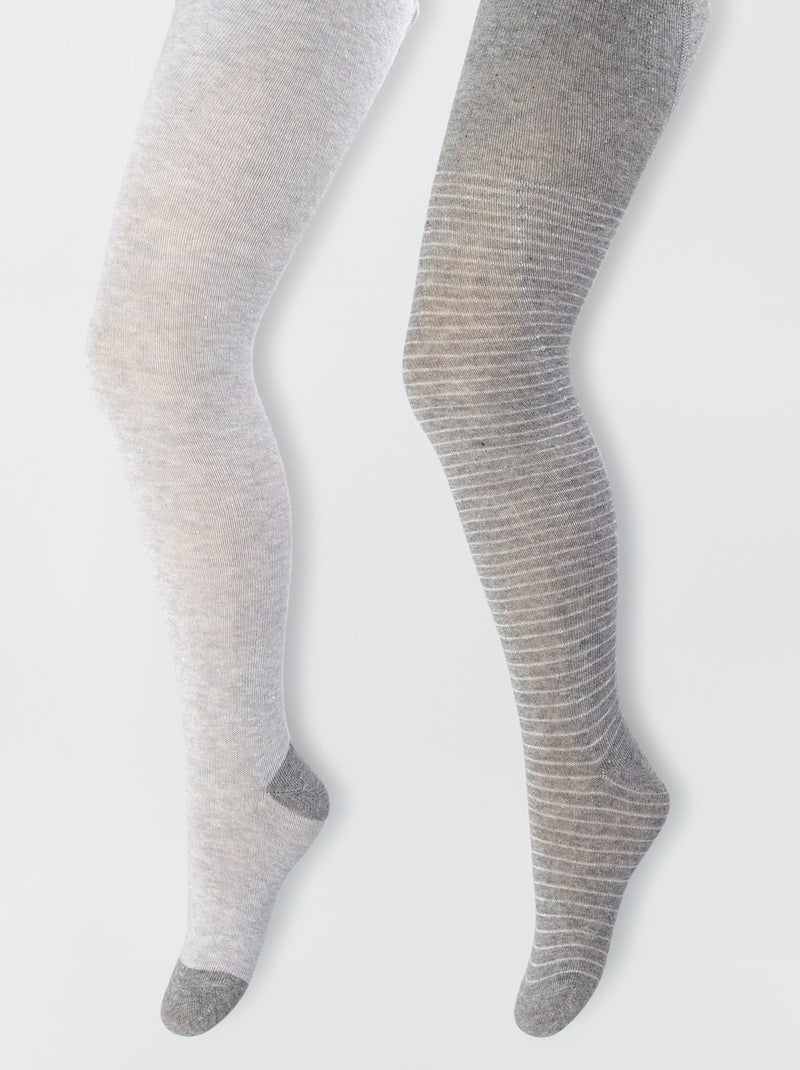 Medias con motivos de fantasía - Pack de 2 GRIS - Kiabi