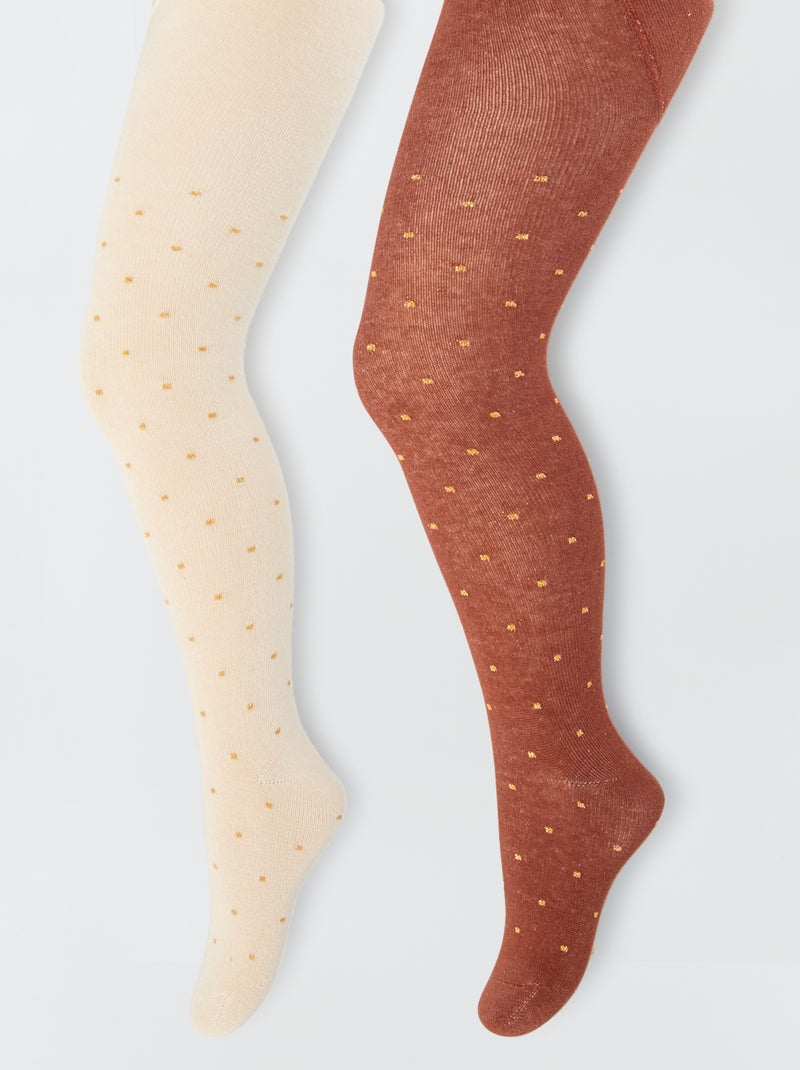 Medias con motivos de fantasía - Pack de 2 MARRON - Kiabi