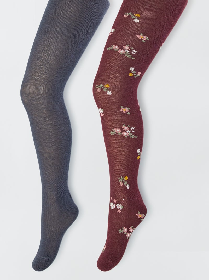 Medias con motivos de fantasía - Pack de 2 PURPURA - Kiabi