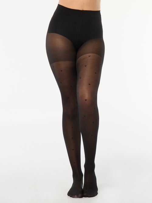 Medias de plumeti con corazón - Kiabi