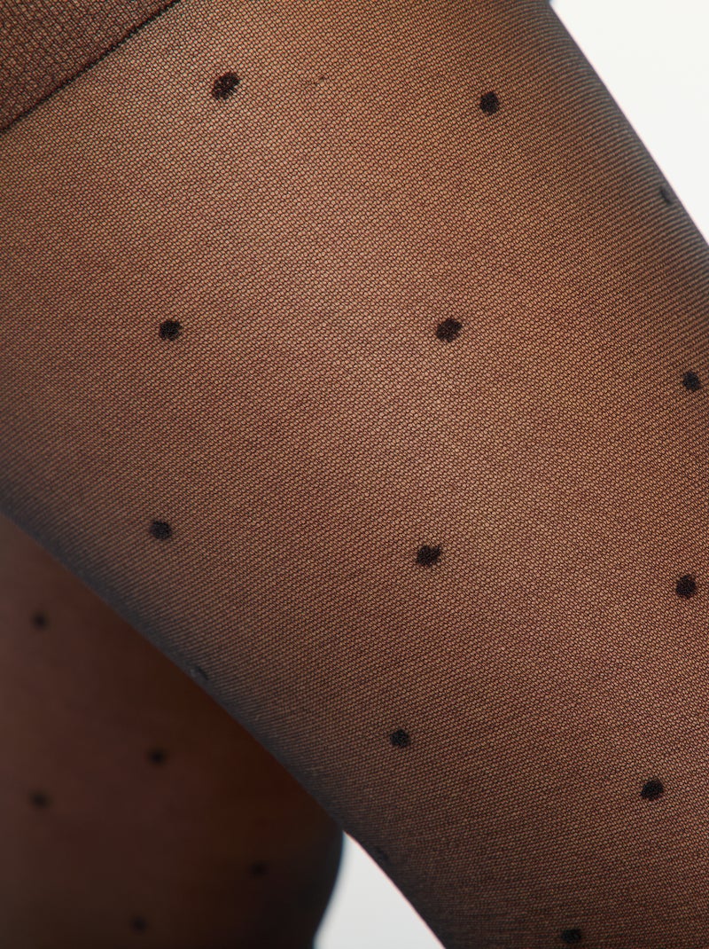 Medias de plumeti negro - Kiabi