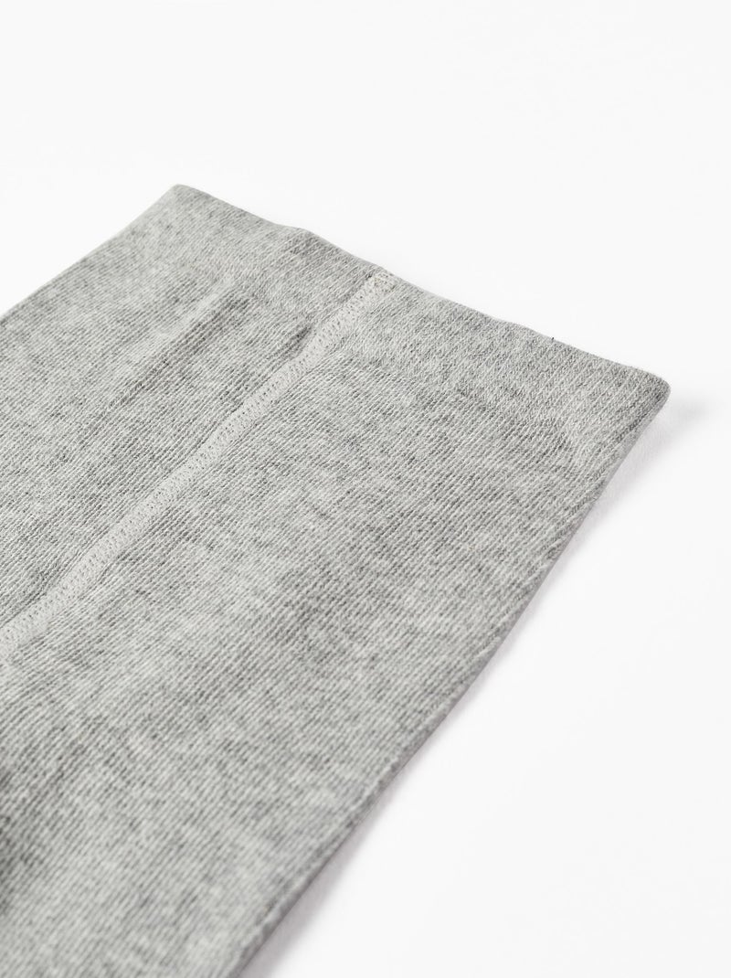 Medias de punto de algodón Gris claro - Kiabi