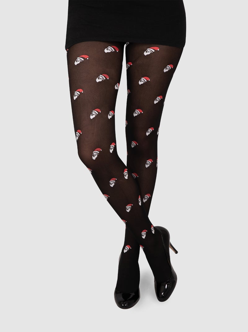 Medias especial Navidad con estampado fantasía estampado negro - Kiabi